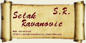 Selak Ravanović vizit kartica